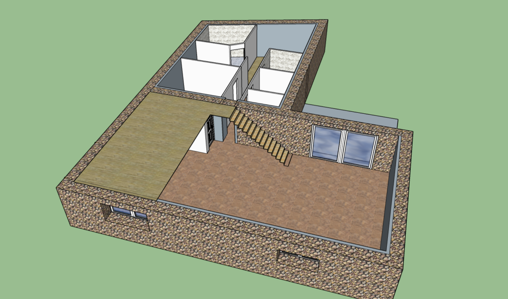 L'avant projet : Plans et vues 3D d'un projet de rénovation de grange.